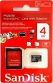 Cartão de Memória 4GB Sandisk