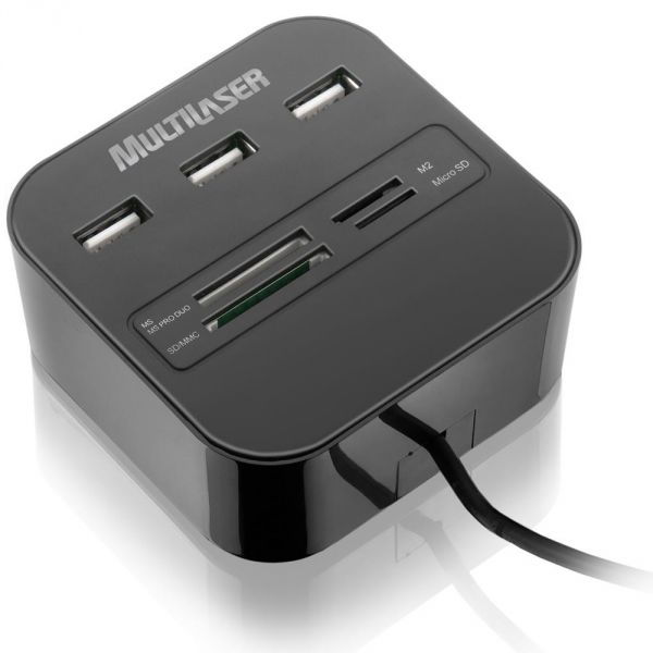 Hub USB e Leitor de Cartão de Memória Universal Mult